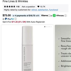 Shani Darden Retinol Reform - White Bottle with Lavender Accent